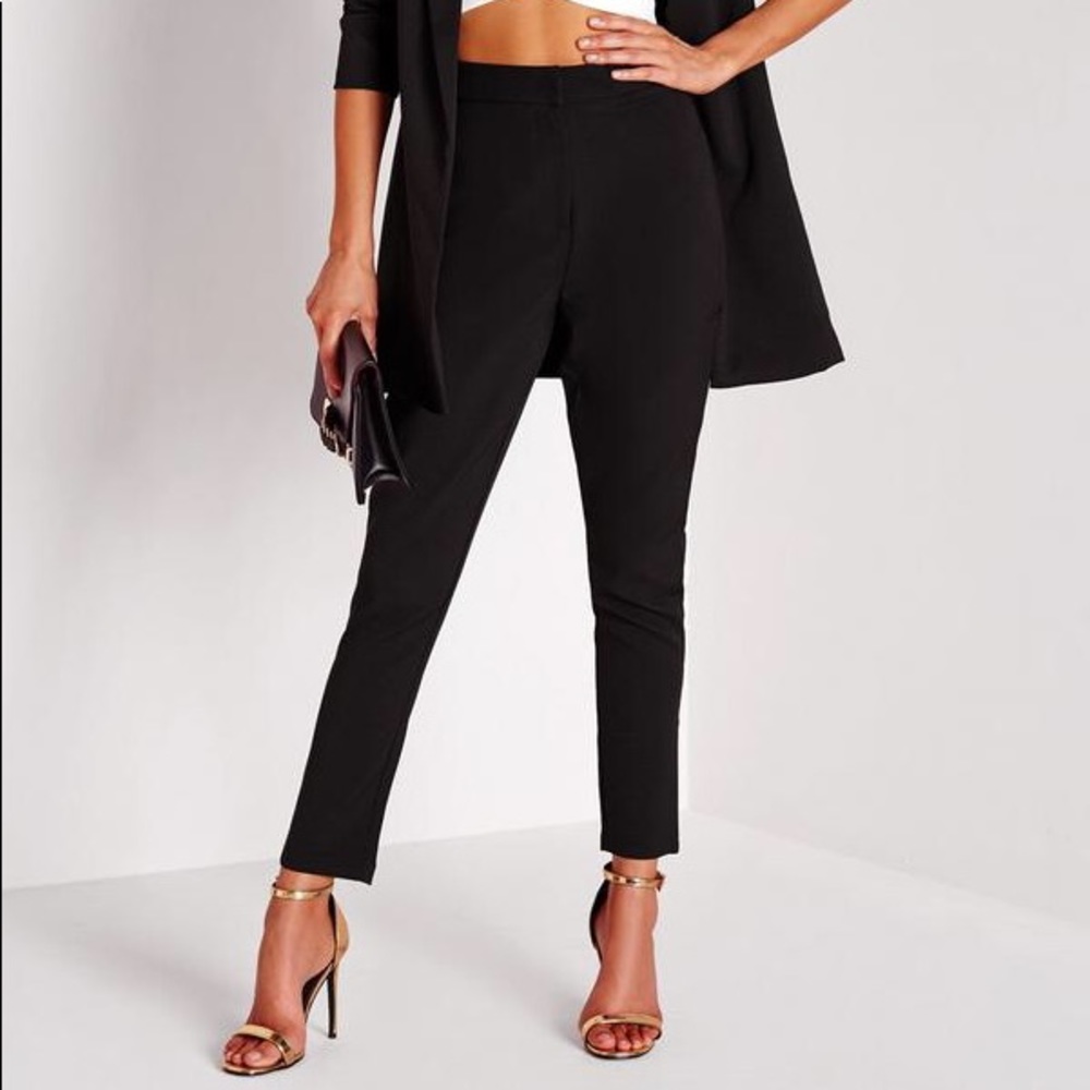 Missguided Black tailored dress pants